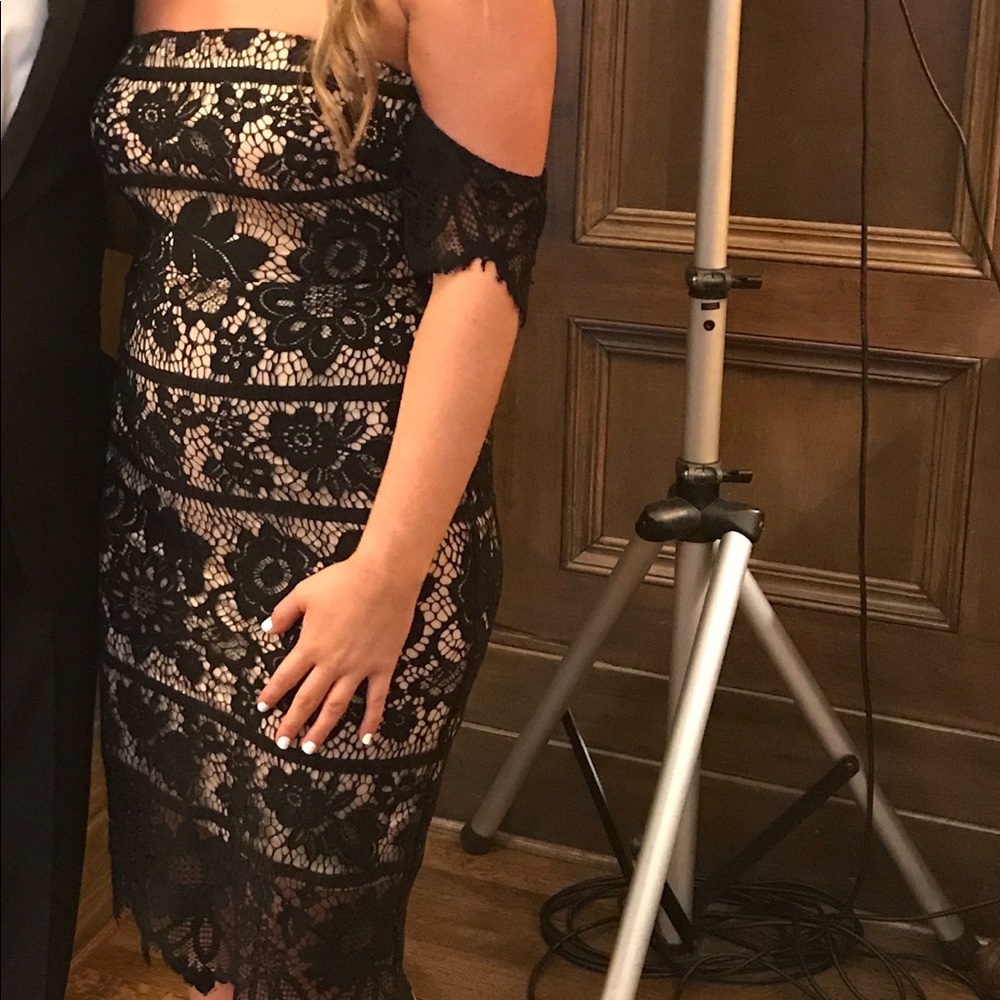Express black lace dress